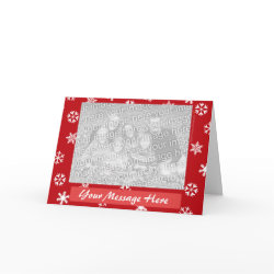 Customizable Snowflake Card (Red) card