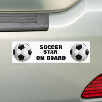 Customizable Soccer Ball Bumper Sticker