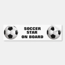 Customizable Soccer Ball Bumper Sticker