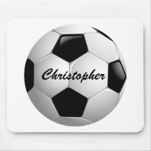 Customizable Soccer Ball Mouse Pads