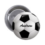 Customizable Soccer Ball Pinback Buttons