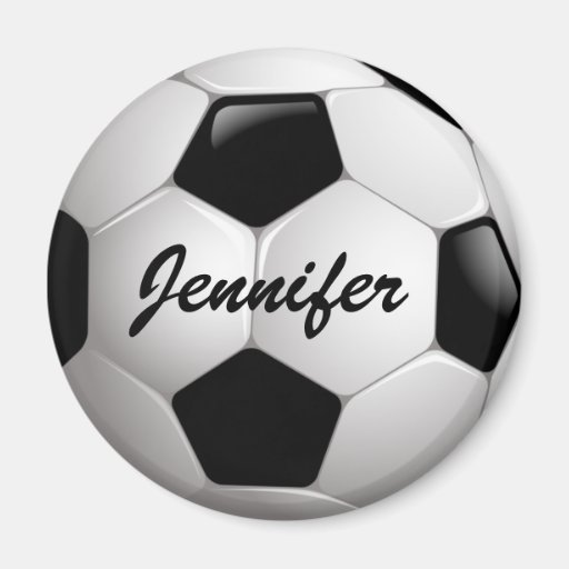 Customizable Soccer Ball Refrigerator Magnet