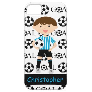 Customizable Soccer Boy Goal 1 iPhone 5 Cases