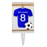 Customizable Soccer Jersey (blue) Keychain Rectangular Cake Toppers