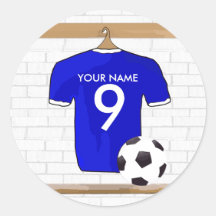 Customizable Soccer Shirt Party award stickers
