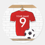 Customizable Soccer Shirt Party award stickers