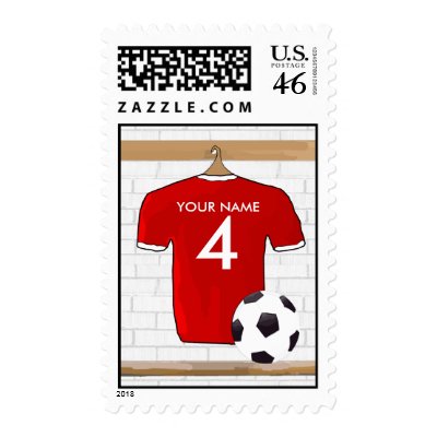 Customizable Soccer Shirt (red) Postage