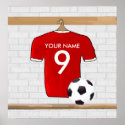 Customizable Soccer Shirt (red) Poster