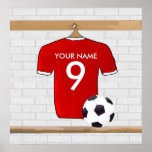Customizable Soccer Shirt (red) Poster