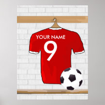 Customizable Soccer Shirt (red) Poster
