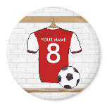 Customizable Soccer Shirt (red white ) Magnet