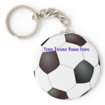 Customizable Soccerball Team Keychains