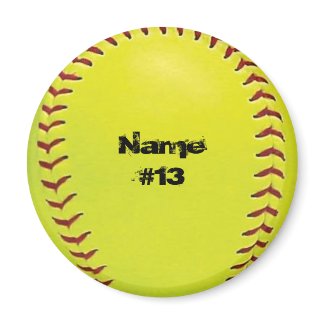 Customizable Softball Magnet magnet