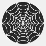 Customizable Spider Web Round Stickers