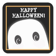 Customizable Spooky Ghost Halloween Sticker