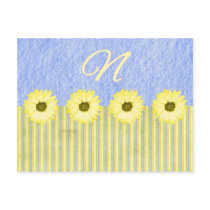 Customizable Spring Monogrammed Cards, Postage postcards