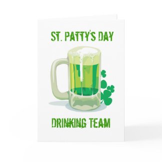 Customizable St. Patricks Drinking Team card