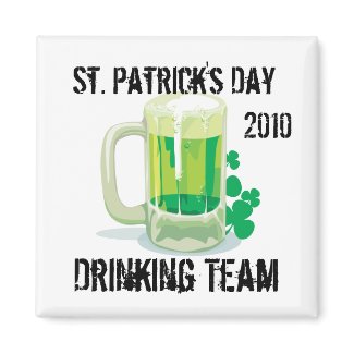 Customizable St. Patricks Drinking Team magnet