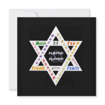 Customizable Star of David Invitation invitations