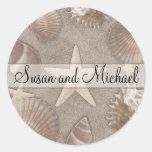 Customizable Starfish Wedding Stickers