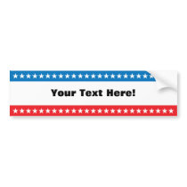 Customizable Stars and Stripes Design bumper stickers