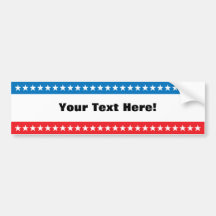 Customizable Stars and Stripes Design Bumper Stickers