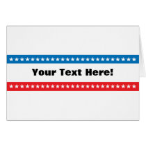 Customizable Stars and Stripes Design cards