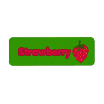 Customizable Strawberry Bakery Labels labels