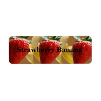 Customizable Strawberry Banana Labels labels