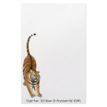 Customizable Stretching Bengal Tiger Stationery