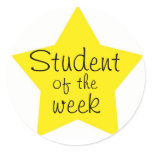 Customizable Student Of The Week Round Sticker