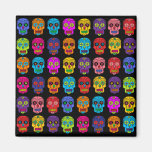 Customizable Sugar Skulls Fridge Magnets