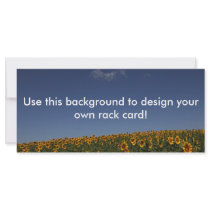 Customizable Sunflower field rack cards
