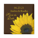 Customizable Sunflower Save the Date Magnet