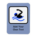 Customizable Swimmer Logo Rectangle Magnet