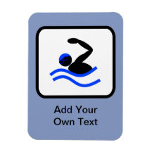 Customizable Swimmer Logo Rectangle Magnet