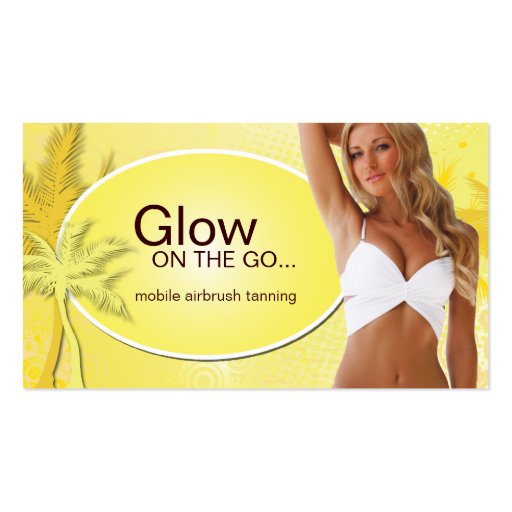 Customizable Tanning Salon Business Card (front side)