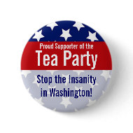 Customizable Tea Party Buttons, Stars and stripes button