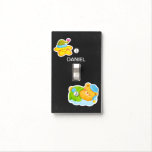 Customizable Teddy Bear And Moon Childrens Light Switch Cover