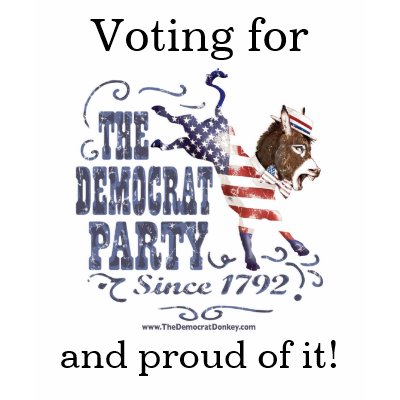 Customizable Template - Voting Democrat and Proud Tee Shirts by TheDemocratDonkey