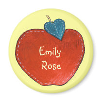 Customizable Text Apple Magnet