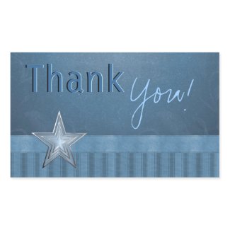 Customizable Text Blue Thank You Stickers