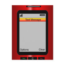 Customizable Text Message Postcard by dndartstudio Customizable Text Message Postcard