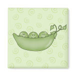 Customizable Three Peas in a Pod magnet