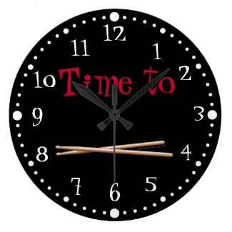 Customizable Time to Drum Drumsticks Black White