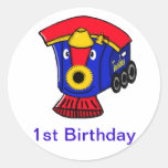 Customizable TOOTLES Steam Engine Birthday Round Sticker
