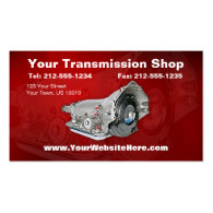 CUSTOMIZABLE Transmission Repair Business Card