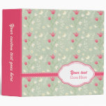 Customizable trendy flowers avery binder