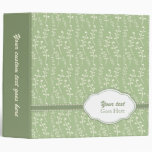 Customizable trendy swirl branches avery binder
