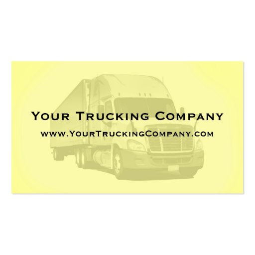 CUSTOMIZABLE Trucking Business Cards (back side)